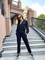 Черный женский спортивный костюм с мастеркой на молнии (р. 42-48) 65051282