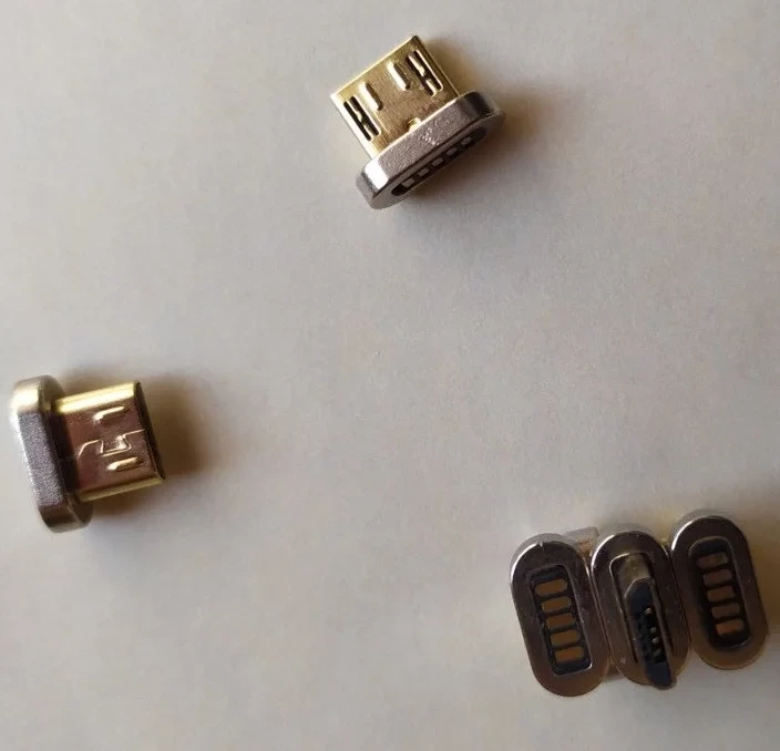 Магнітний Наконечник 5 pin 5 А Micro USB Конектор на Магнітний Кабел Швидке Заряджання Передавання даних, фото 1