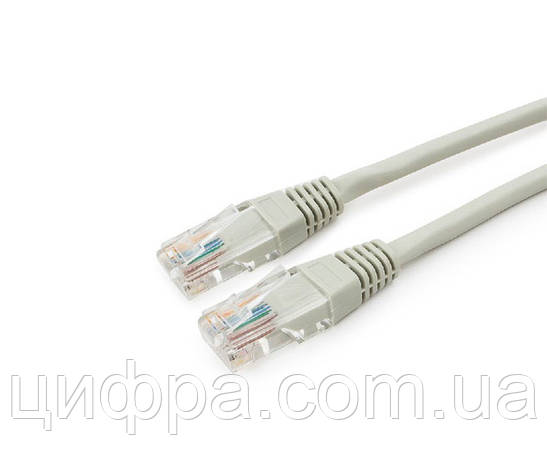 Патч-корд литий UTP Cu RJ45 0,33м сірий, фото 1