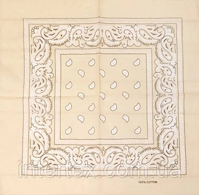 Бандана класична (бежева), фото 1