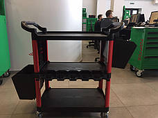 Інструментальна візок (3 полиці,2 ящика) G. I. KRAFT GI37103 (для автосервісу, для інструменту, пересувна), фото 2