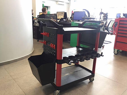 Інструментальна візок (3 полиці,2 ящика) G. I. KRAFT GI37103 (для автосервісу, для інструменту, пересувна), фото 1