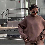 Зимовий жіночий вільний костюм на флісі, фото 3