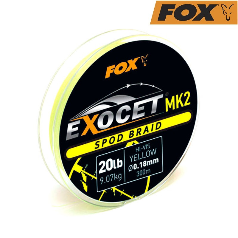 Сподовый шнур Fox Exocet MK2 Spod Braid 0,18 мм 300м жовтий