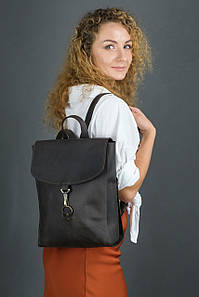 Жіночий рюкзак Венеція з натуральної шкіри колір Шоколад, розмір середній