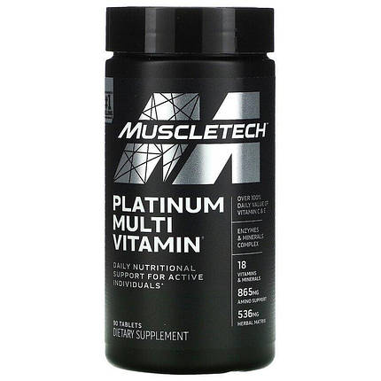 Platinum Multi Vitamin MuscleTech 90 Caps, фото 2