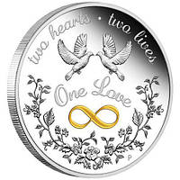 Срібна монета "Одне кохання" 1 унція