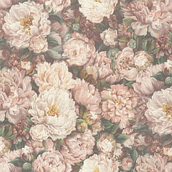 Метрові шпалери 972429 Rasch Riva каталог для стін вінілові на флізеліні Німеччина фактурні півонії квіти
