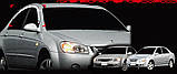 Дефлектори вікон хромовані, вітровики Kia Cerato 2004-2009 (Autoclover), фото 3