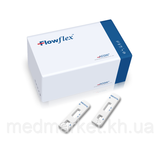 Експрес-тест на коронавірус Acon Flowflex на антиген SARS-CoV-2 (назальний/носоглотковий/слюн) 25 шт./уп