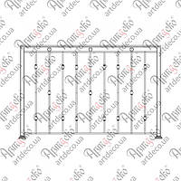 Балконное ограждение 1500х1000.(БО-44) КОМПЛЕКТ ЭЛЕМЕНТОВ