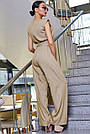 Жіночий комбінезон літній з брюками стильний бежевий модний, фото 7