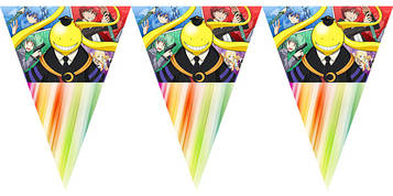 "Аниме" Ламба - Вимпел Трикутники В1, 10 прапорців.