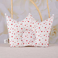 Подушка ортопедична 3 + "Зіронька-2" Корона Червоний Поплін,наповнювач-аеропух арт.27683744  25*33 см.(р)