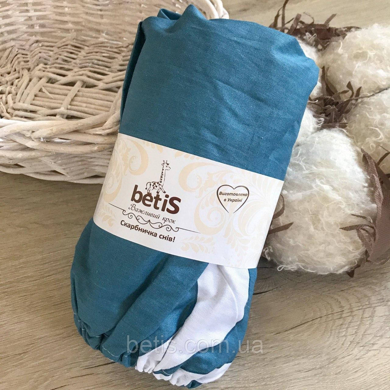 Простирадло "Яскраві зорі" на резинці Синій Поплін арт.27685229 60*120 см.(р)