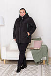 Жіноча універсальна демісезонна куртка Дн-6, чорна, фото 2