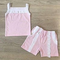 К-м "Лунтік Дівчинка" Дівчинка Майка,шорти Рожевий Кулір арт.27683020  Зріст 62-40(р)