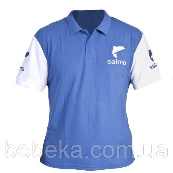 Футболка поло "SALMO" (60% бавовна, 40% PL, синій/білий) / XL (AM-7502-04XL), фото 1