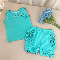 К-м "Модняша" майка, шорти Бірюзовий Кулір арт.27073160  Зріст 56-38(р)
