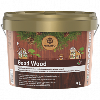 Eskaro Good Wood Водорозріджуваний антисептик на олійній основі для дерев'яних фасадів, зрубів та терас.