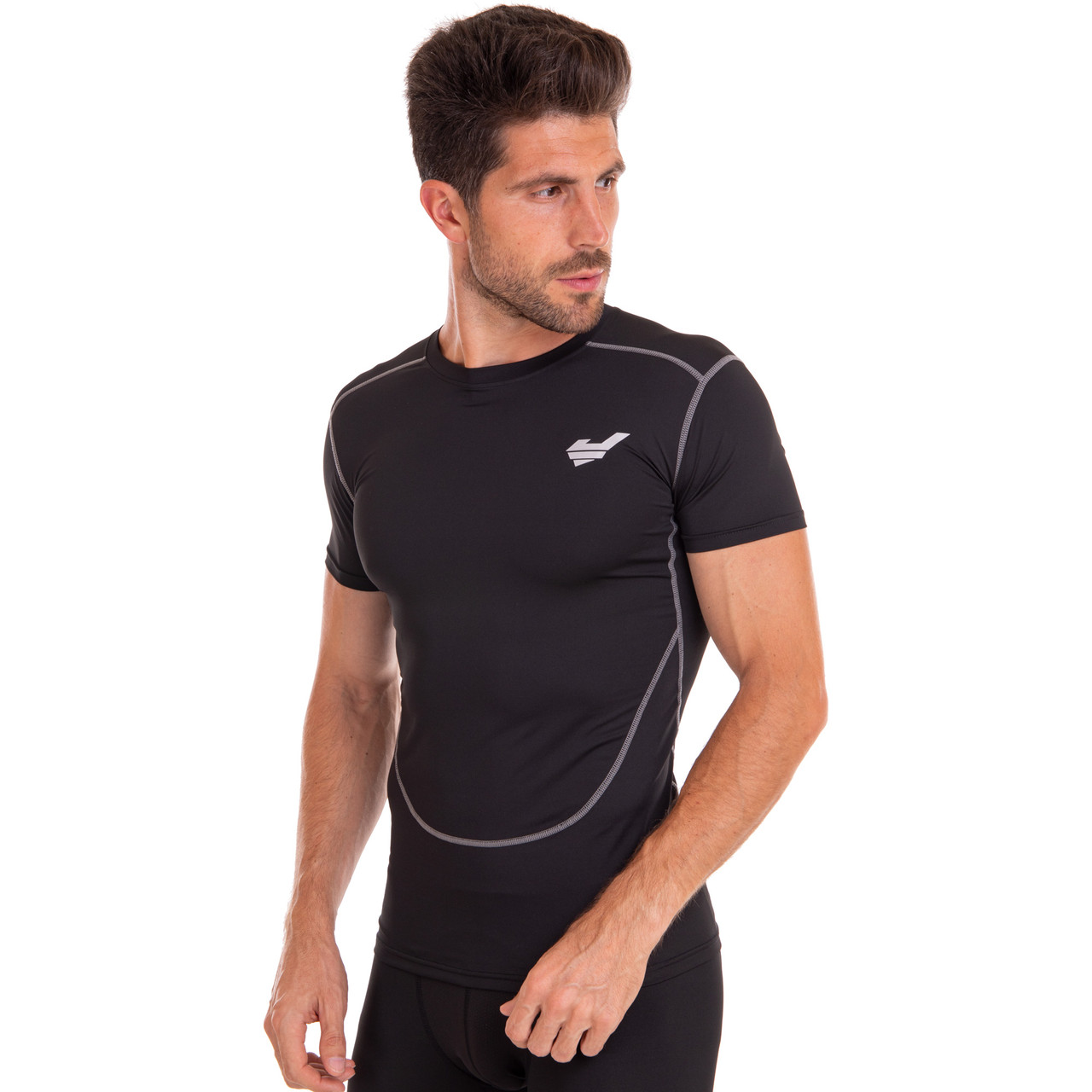 Спортивна футболка чоловіча Jason 704-J розмір XL (175-180 см) Black