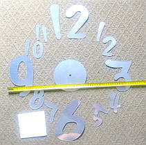 Годинник настінний дзеркальний до 70 см Арабські цифри Пікасо, фото 3
