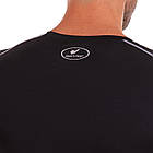 Спортивна футболка компресійна чоловіча з довгим рукавом Jason K-704-J розмір XL (175-180 см) Black-Green, фото 2