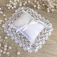 Подушечка "Ажурні квіти" для хрестика Бавовна-50%,ПЭ-50% Білий Атлас,кулір арт.27685559