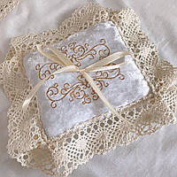 Подушечка "Оксамитовий блиск-1" для хрестика Бавовна-50%,ПЭ-50% Молочний/кавовий Бархат арт.27685226