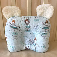 Подушка ортопедична 3+"Балерина" Ведмедик Ментол Фланель, наповнювач-аеропух арт.27687199 25*33 см. (р)