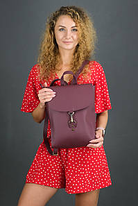 Жіночий шкіряний рюкзак Венеція, розмір середній, натуральна шкіра Grand колір Бордо