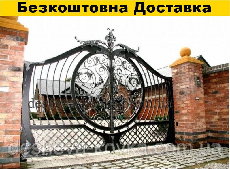 Закриті ковані ворота, фото 1