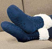 Носки плюшові Hugle Slipper Socks (сині)