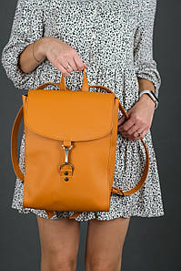 Жіночий шкіряний рюкзак Венеція, розмір середній, натуральна шкіра Grand колір Бруштин