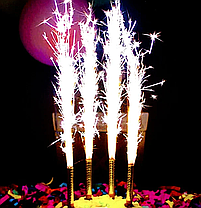 Тортовая свеча фейерверк 12 cм 4 шт 40 секунд. Свечи для торта (MF-001) Maxsem, фото 2