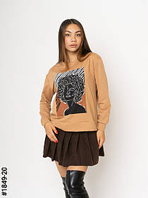 1849-20 Жіночий батнік з декором зі стразами норма (3 од: S-M, M-L, L-XL)