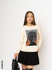 1849-24 Жіночий батнік з декором зі стразами норма (3 од: S-M, M-L, L-XL)