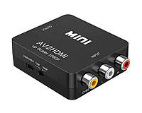 Конвертер адаптер RCA AV to HDMI | RCA тюльпани перехідник HDMI | аудіо відео AV2HDMI