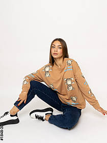 1848-20 Жіночий батнік з принтом норма (3 од: S-M, M-L, L-XL)