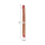 Двусторонний фаллоимитатор 17 "King Size Realistic Slim Ultra Double Dildo Flesh, фото 4