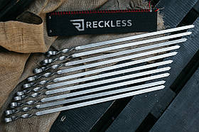 Шампур плоский для Люля кебаб 700*3*15 мм набір 10 шт в чохлі сагайдак