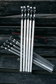 Шампур плоский для Люля кебаб 700*3*20 мм набір  10 шт в чохлі сагайдак