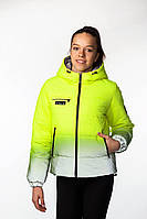 Куртка демисезонная светоотражающая для девочки Nestta салатовая размер 158