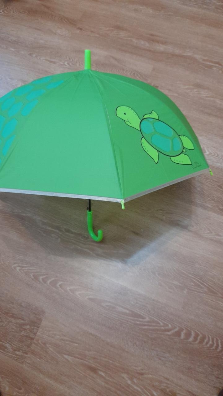 Зонт зонтик трость полуавтомат для детей купол- 82 см Спицы металлические- 8 шт - фото 3 - id-p436709236