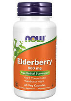 Плоди чорної бузини Now Квіти 500 mg 60 veg caps, фото 2