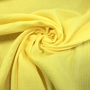 Тканина муслін жатий двошаровий, яскраво-жовтий (шир. 1,35 м)