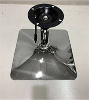 Поворотний стілець Paris 4 CH-BASE чорний шкірозамінник, на квадратній хромованій опорі, фото 3