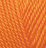 Нитки акриловая пряжа для вязания EXTRA Экстра от Alize Ализе № 407 - оранж