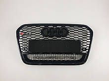 Решітка радіатора Audi A6 2014-2018год Чорна Quattro (в стилі RS)