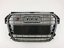 Решетка радиатора Audi A1 2010-2014год Черная с хромом (в стиле S-Line)